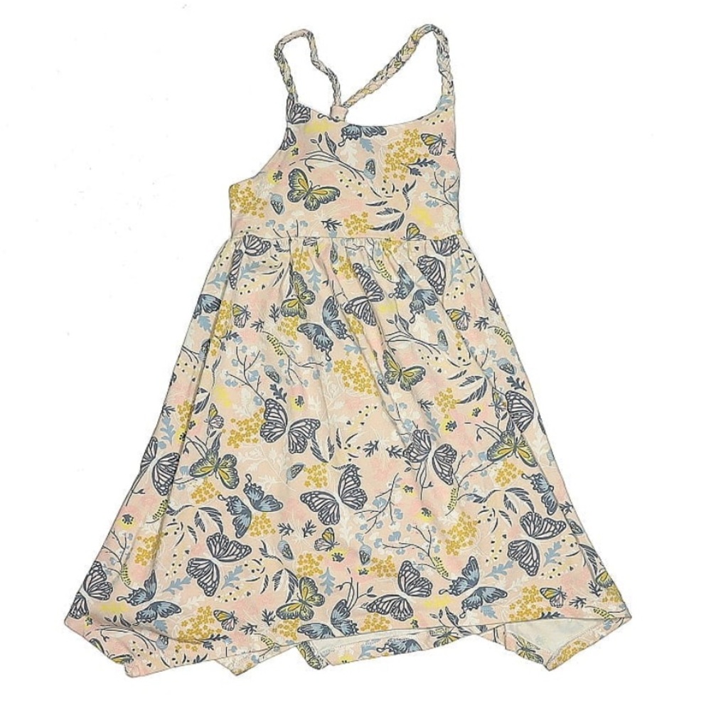 Artisanxny Floral Butterfly Kids Dress